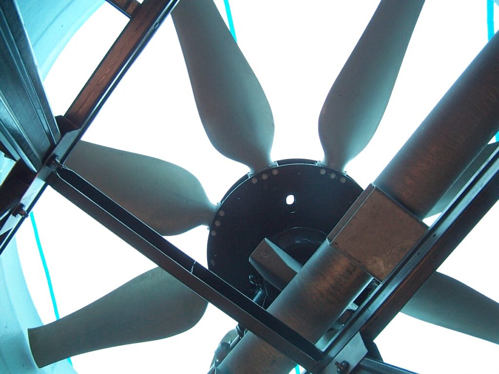 The AI Revolution's Hidden Infrastructure 1 Swifter CTX Series Fan Installed in the Type of Cooling Tower Used for Artificial Intelligence Data Centers